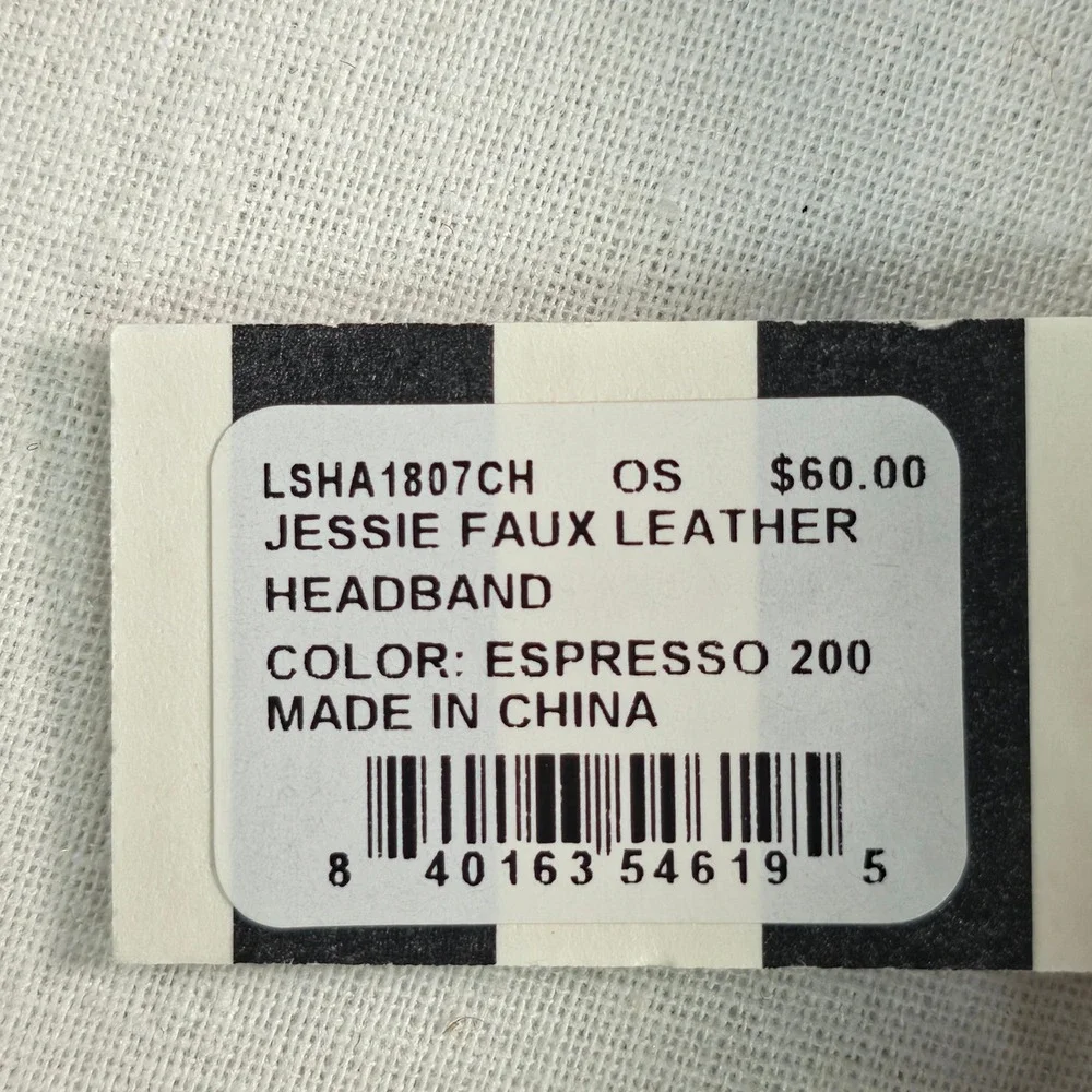 Lele Sadoughi Women Headband OS Espresso Brown Lena Ruched Scrunchie Chic NWT